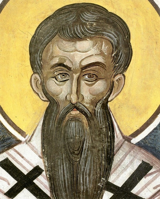 Святитель Григорий Палама. 16 в. Фреска монастыря Дионисиат. Афон.