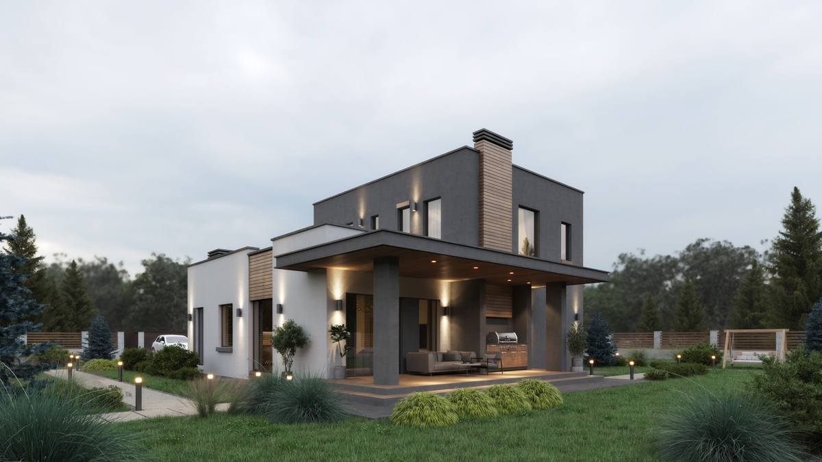 Проект дома для массовой застройки MODERN SKANDI / MYE