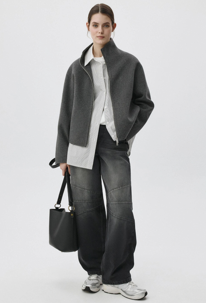 Серый бомбер 