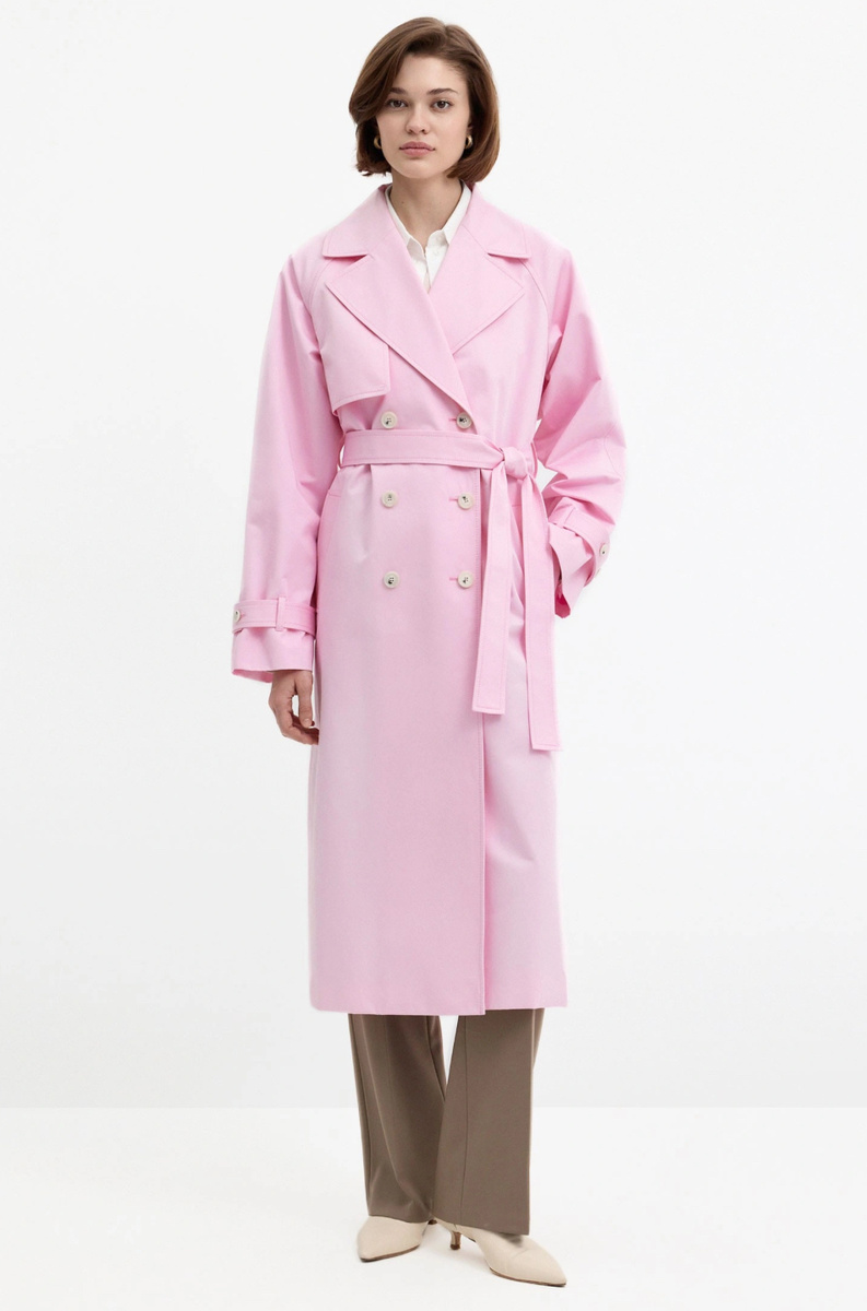 Розовый тренч 