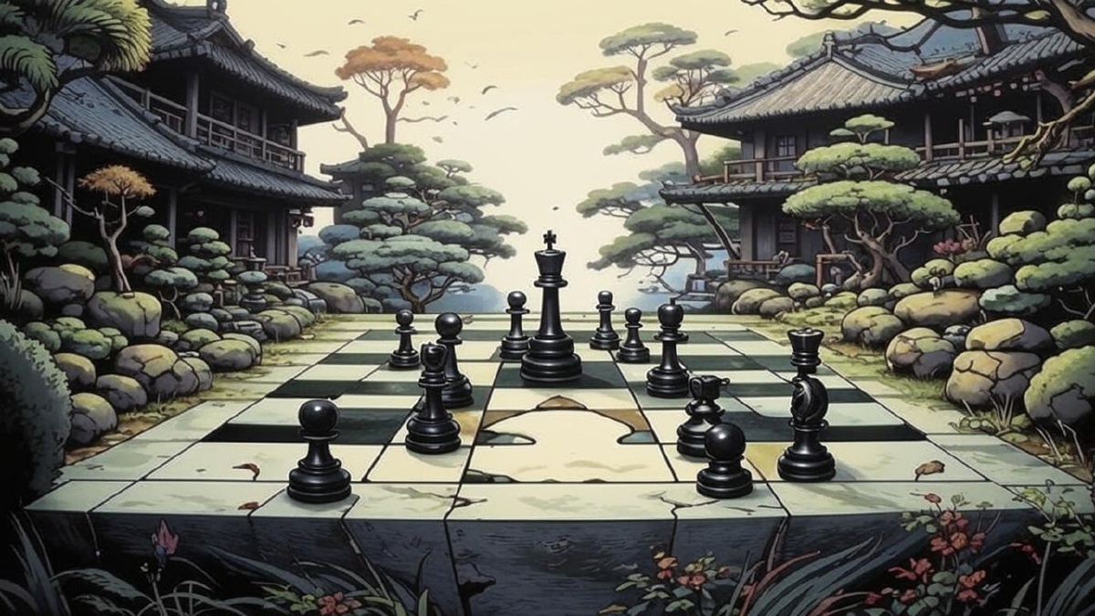 На доске у Дзена. Изображение созданно с помощью Кандинский 3.1. Стиль: Аниме 