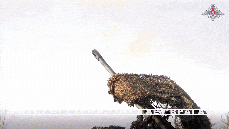    "Гиацинт-С" уничтожает вражеские позиции//Видео с официального ТГ-канала Минобороны