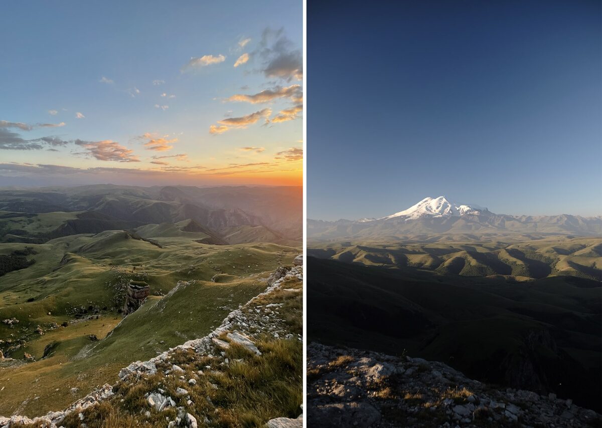 Закат и рассвет на плато Бермамыт.