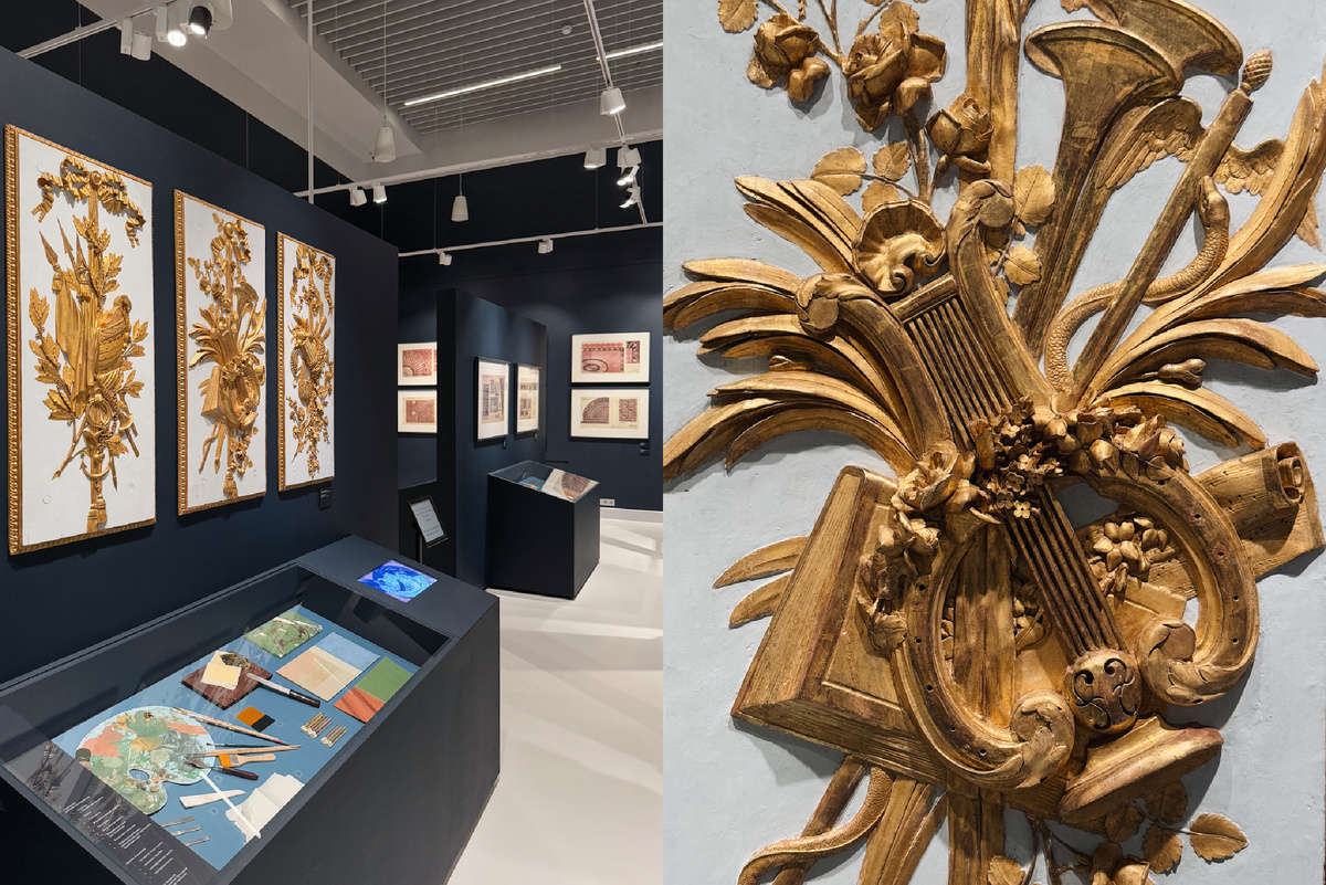 Декоративное панно из интерьеров Останкинского дворца. Реставрация панно заняла 214 дней