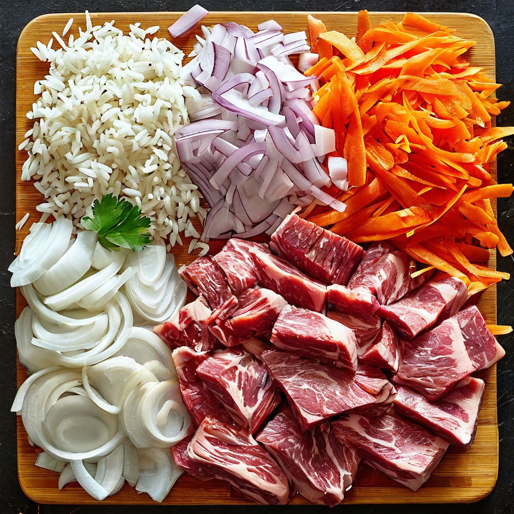 Нарезанные ингредиенты 