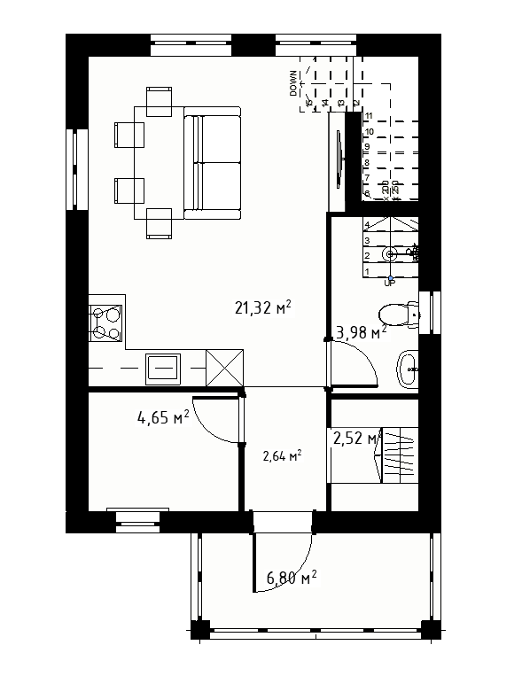 План первого этажа