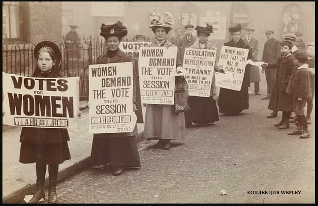 Борьба за права затронула женщин разных возрастов: с пикетами выходили даже девочки-подростки