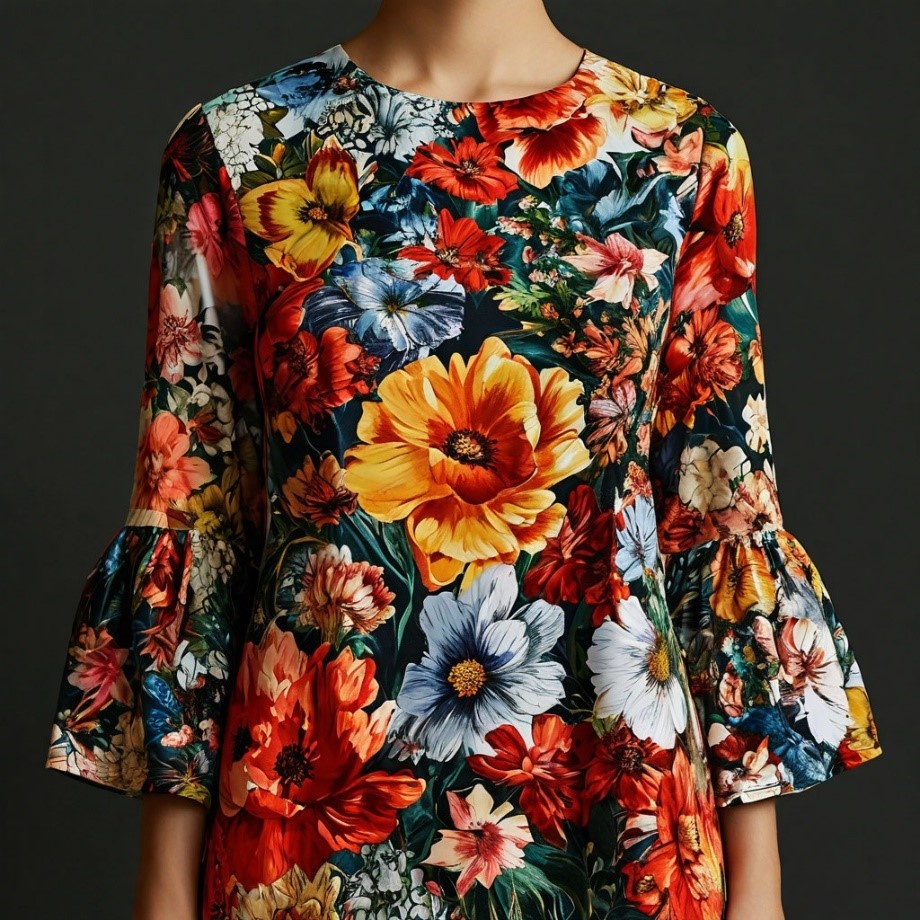 Цветочные принты в стиле digital art