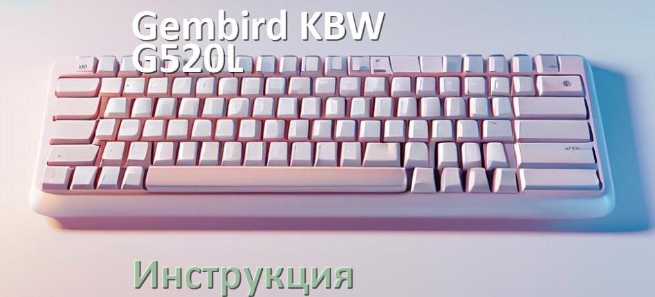 
Руководства пользователя Gembird KBW-G520L и официальные инструкции по эксплуатации на русском PDF