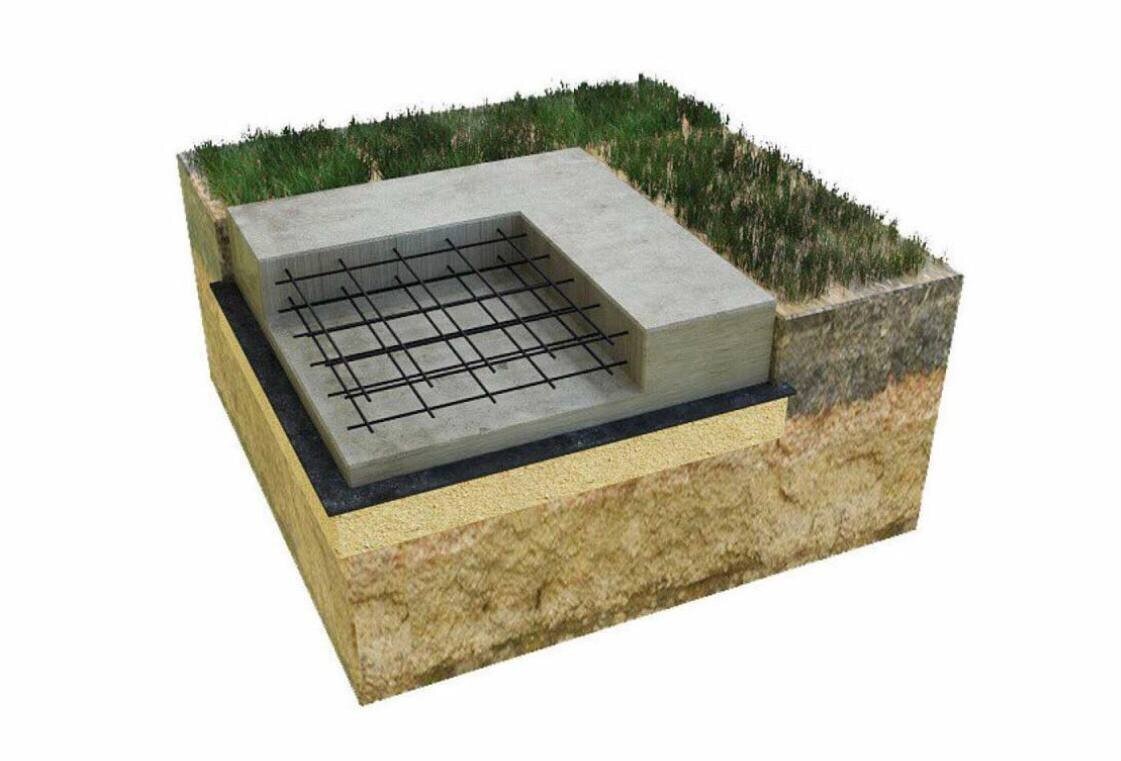 Схема фундаментной монолитной плиты