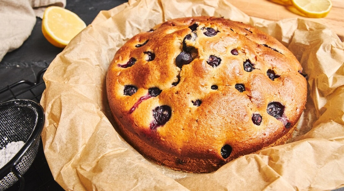 Кекс с черникой