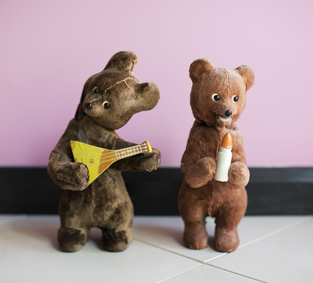 1950 год, плюшевый мишка, заводной