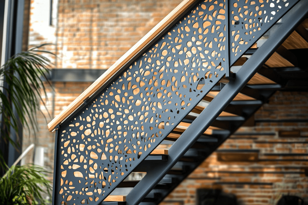    Лестницы в стиле лофт от ZMK-Zenit: уникальные перила с лазерной резкой для вашего идеального интерьера ZMK-ZENIT