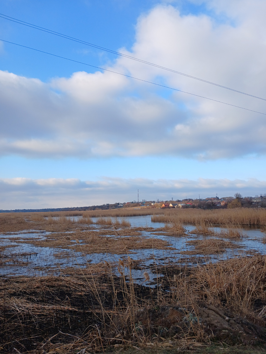 Зимние пейзажи окрестностей Каневского района