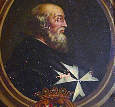 На этом портрете, написанном неизвестным художником в эпоху Нового Времени, изображён восьмой Великий магистр Ордена братьев иерусалимского госпиталя Святого Иоанна Крестителя (госпитальеров) Роже де Мулен. К сожалению, холст сильно выцвел, а краска местами осыпалась. Источник: https://commons.wikimedia.org/wiki/File:Roger_de_MOULINS.JPG