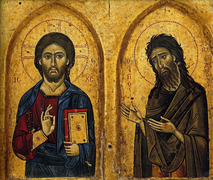 Христос и святой Иоанн Предтеча. Диптих. Византия
