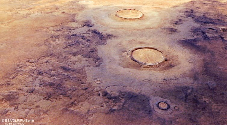 Вид на регион Утопия Планития на Марсе, который считается местом древнего океана.