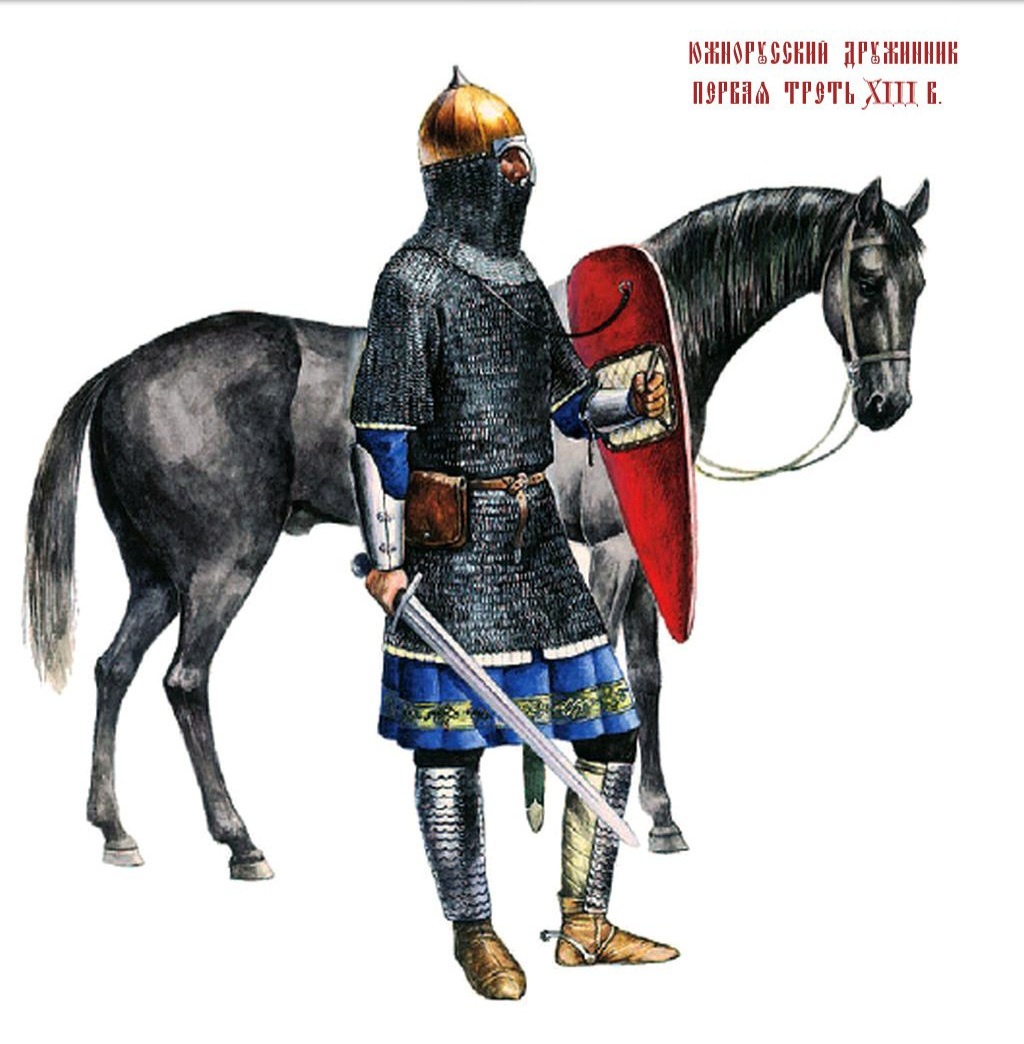 Дружинник. Работа художника Алексинского Д. П.