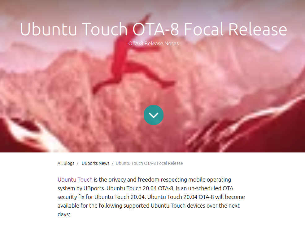 UBports выпустила Ubuntu Touch OTA-8 Focal: что нового?