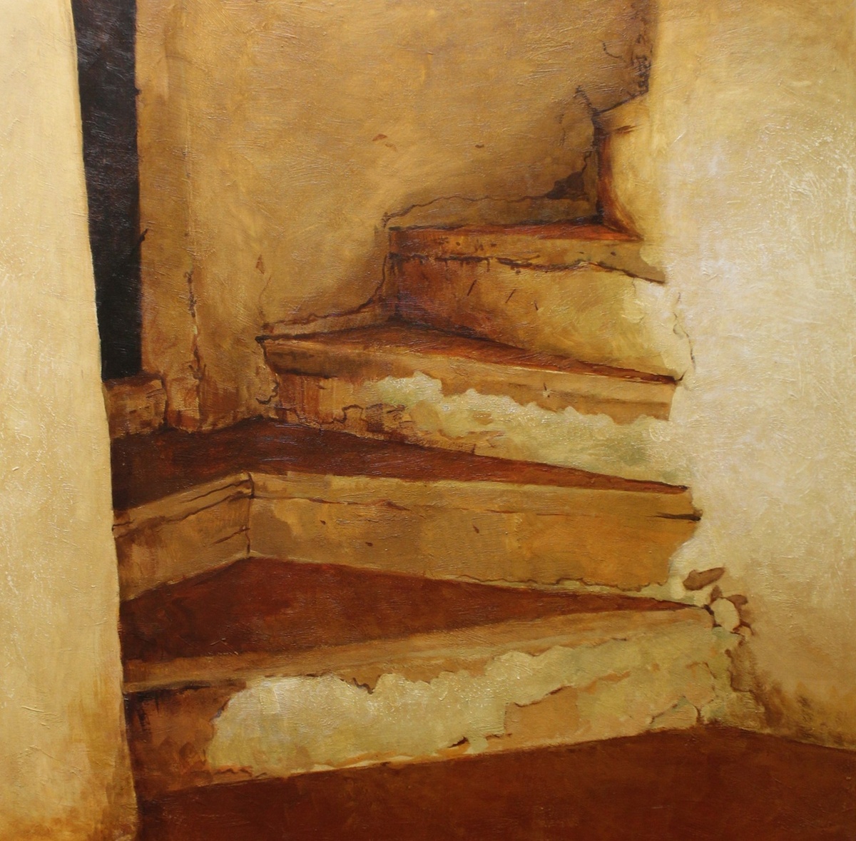 Юрий Григорян младший, Лестница 3, холст, масло, 100х100 см, 2011