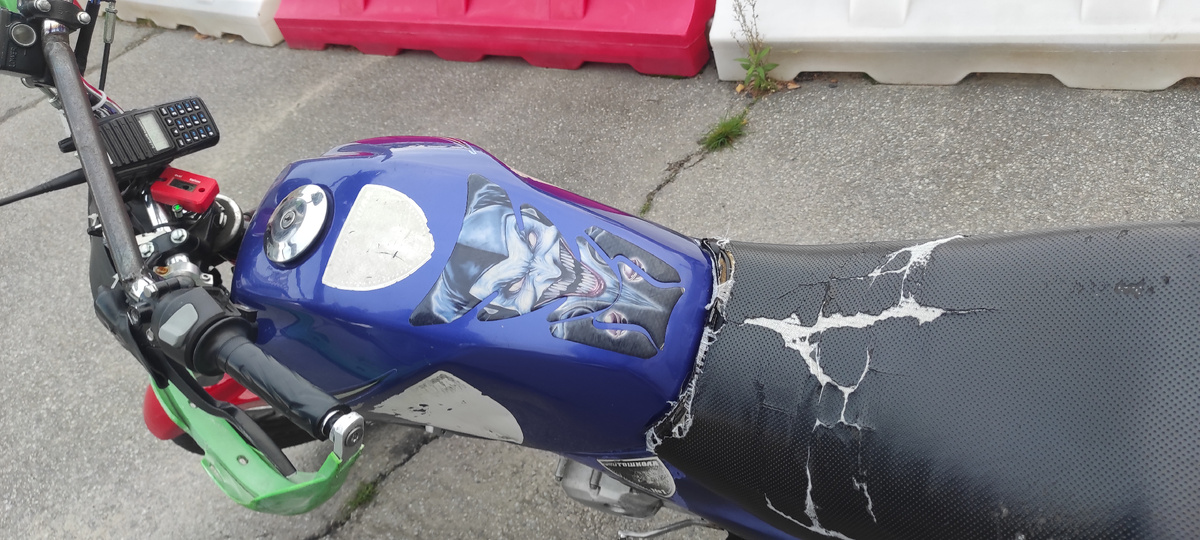 реальное состояние учебного мотоцикла на площадке