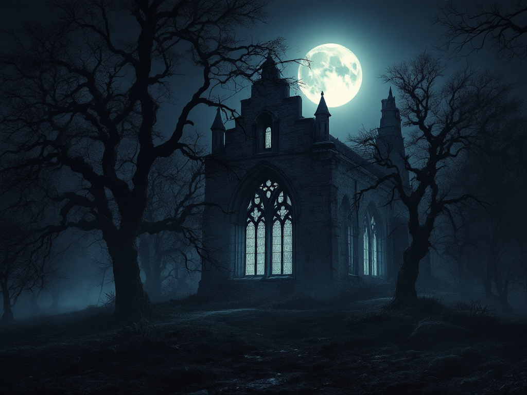 Монастырь в лунном свете