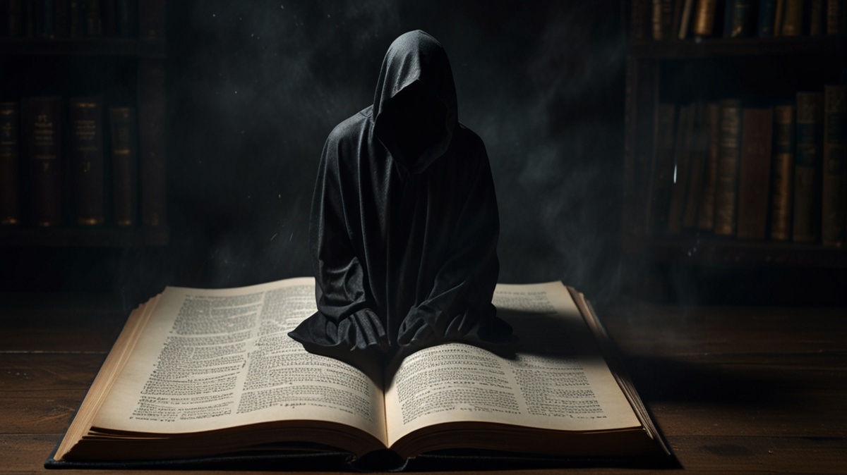 Из страниц книги появляется призрачный образ