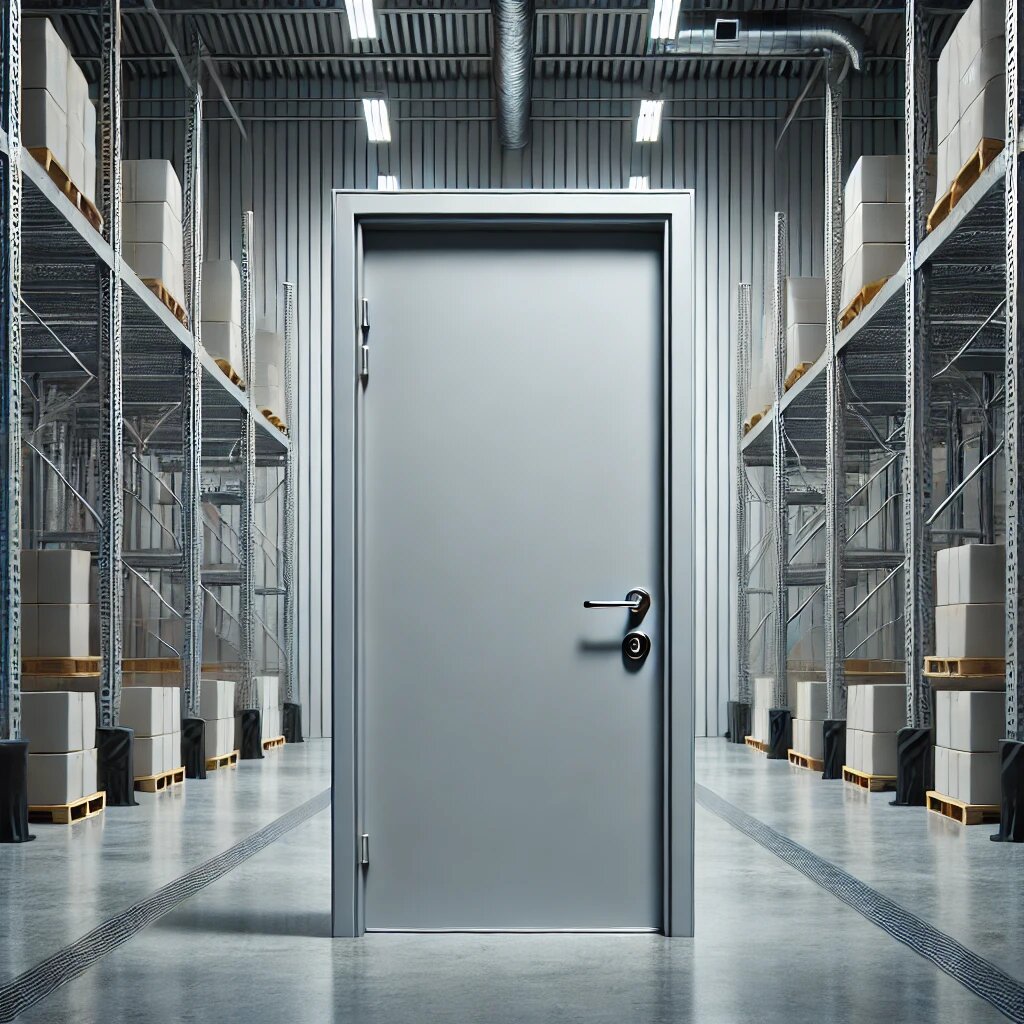 Двери Аквакомпозит ПВХ в интерьере склада