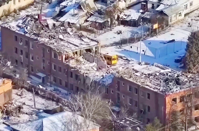    Разрушенная Суджа в высоты птичьего полета