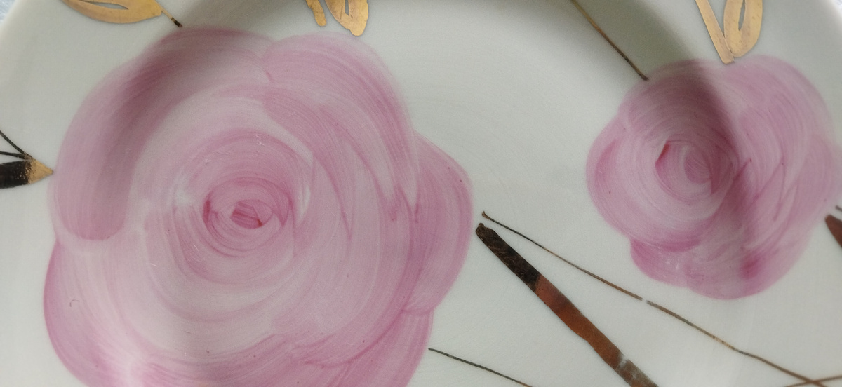 Нежные розы на дулевском фарфоре