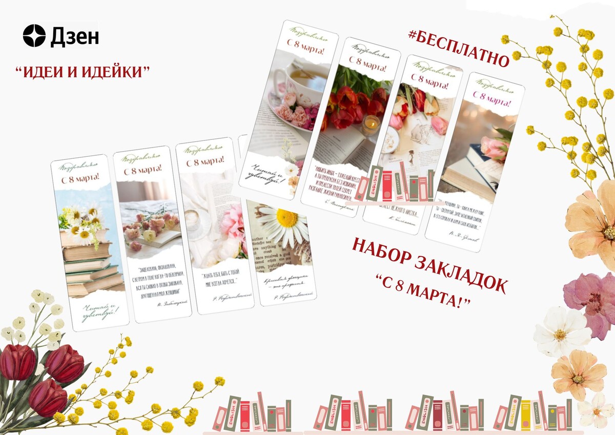 Закладочки для милых дам с цитатами великих авторов!