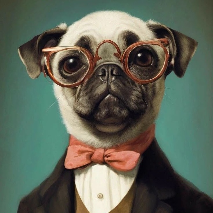 Со времён китайской династии Хань, мопсов ценили за схожесть складок на мордочке с иероглифами.