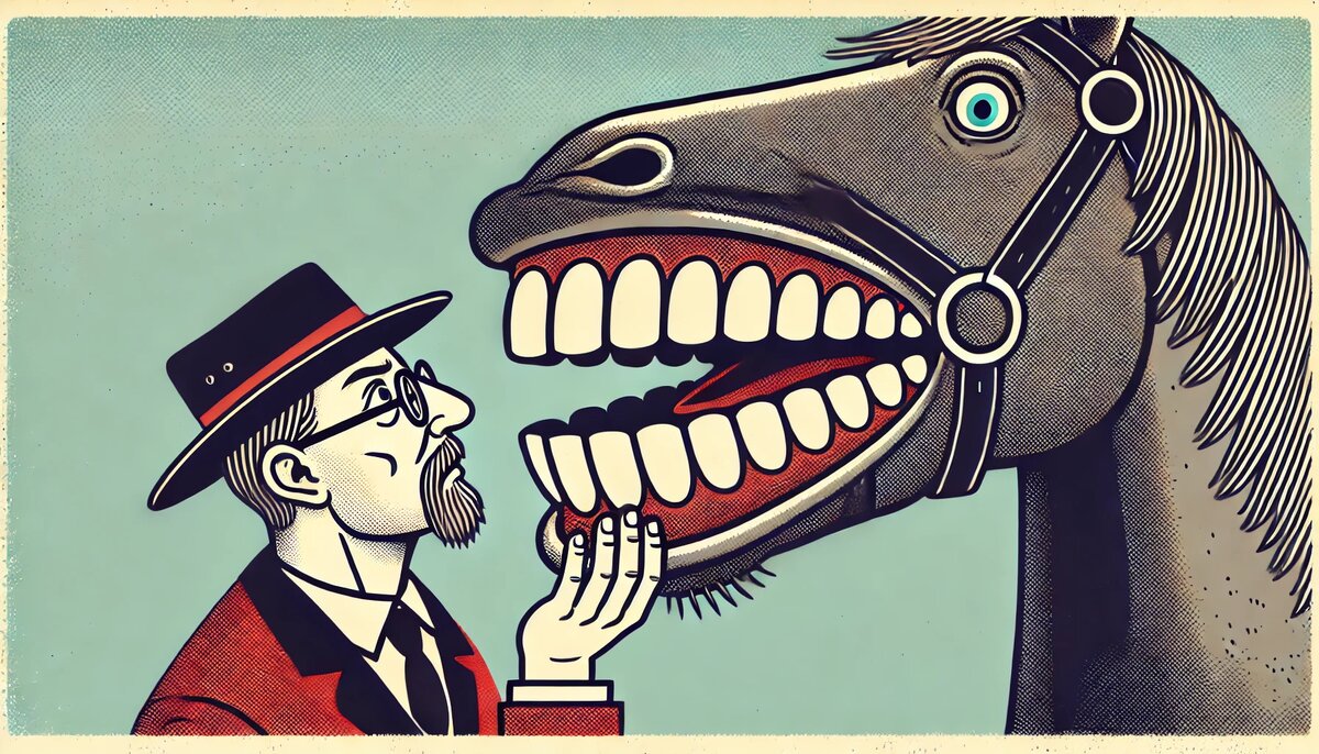 A caballo regalado no le mires el diente