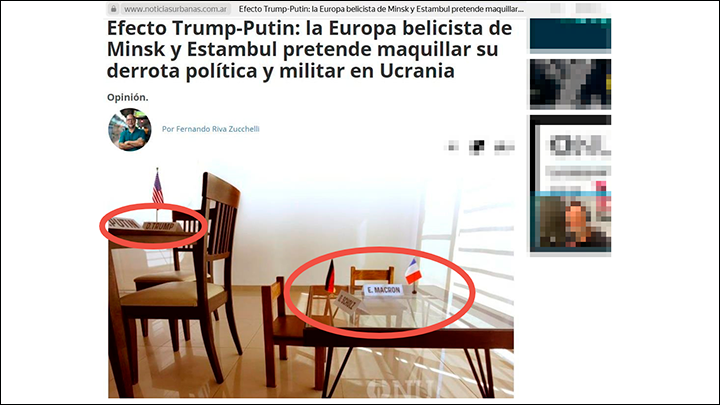 Вот оно, место Европы в мировой политике, по мнению аргентинских журналистов//Скриншот: интернет-сайт Noticias Urbanas