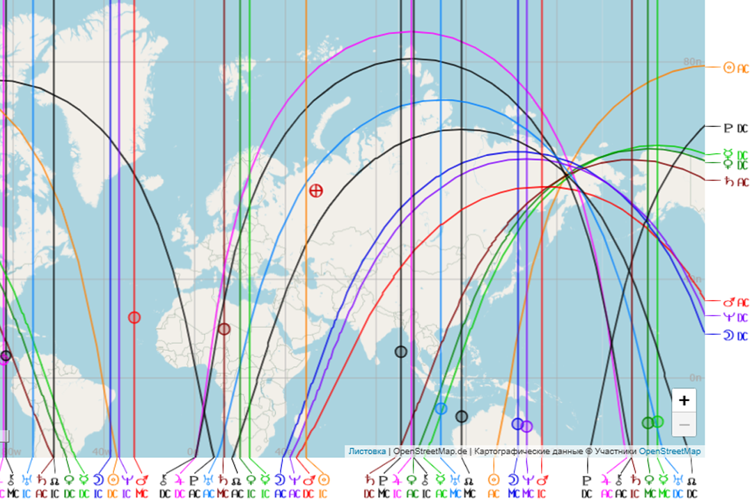 Кружочек с крестиком — место, где территориально я родилась.