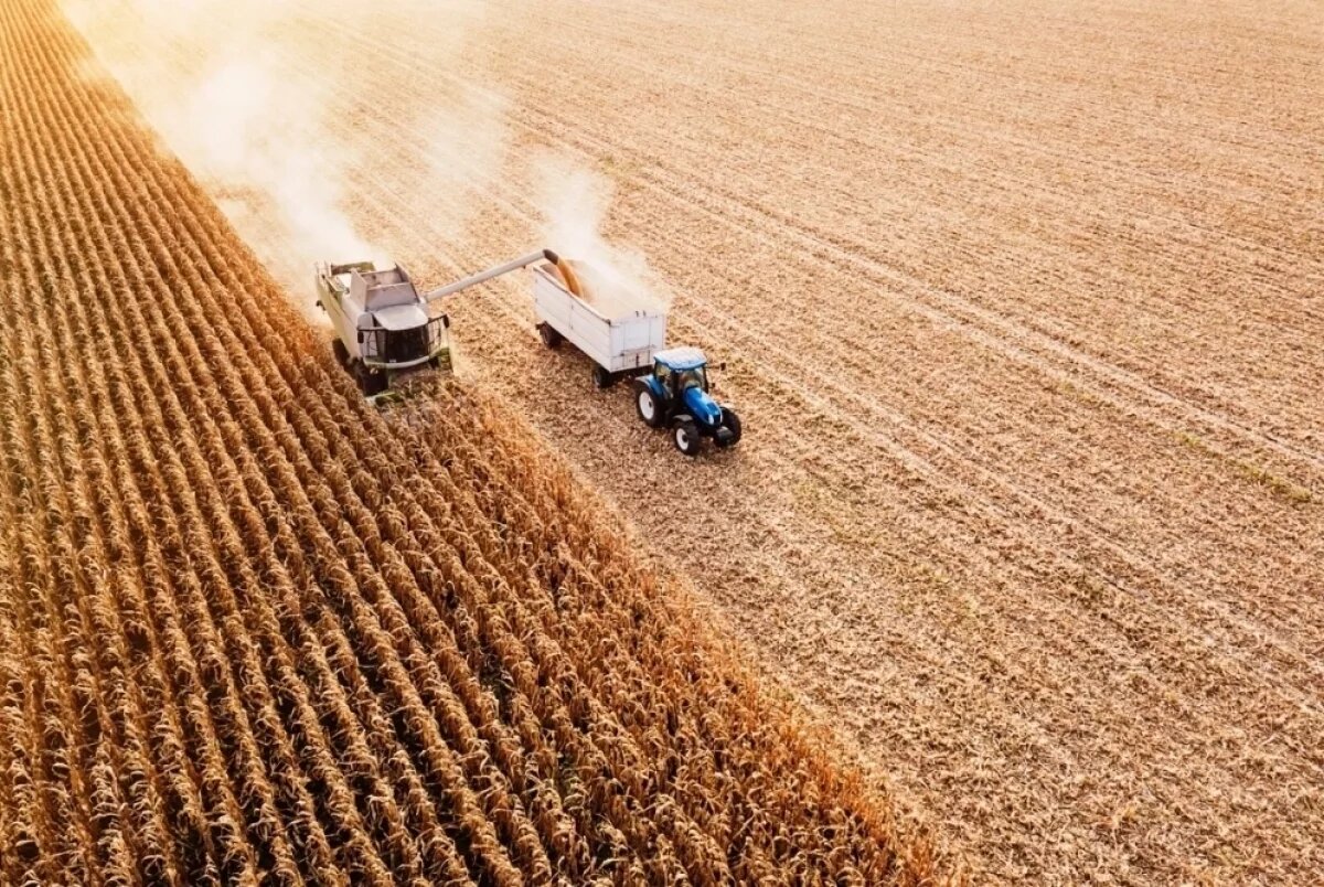    Трактор на ремонте.