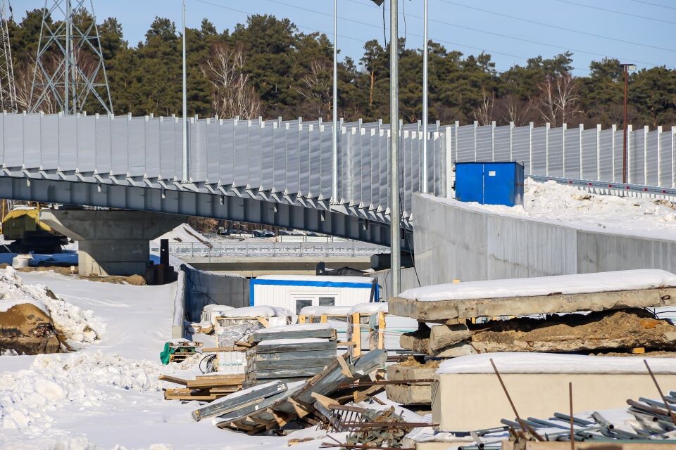    Стройплощадка транспортной развязки на Змеиногорском тракте. Источник: Виталий Барабаш/"Толк"