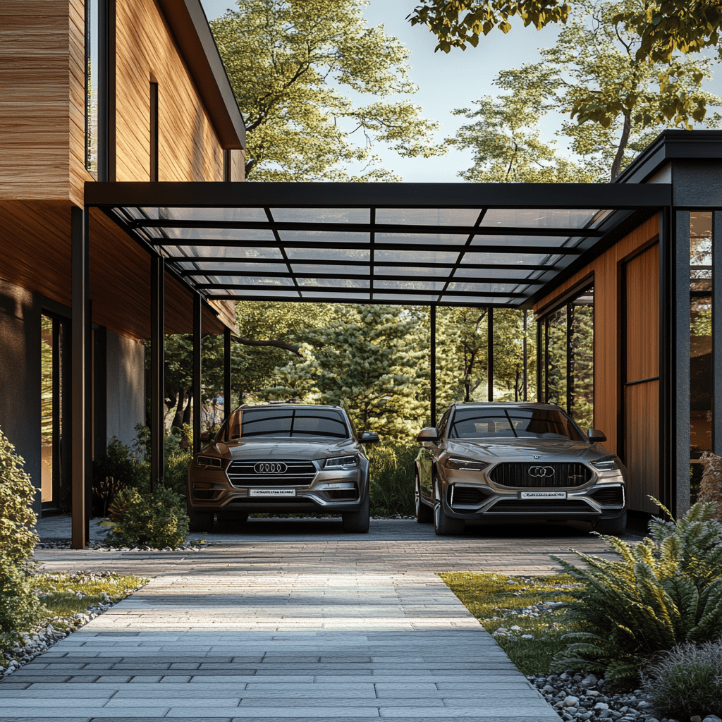    Навесы из поликарбоната в Уфе: идеальное сочетание стиля и надежности для вашего транспорта и дачи ZMK-ZENIT