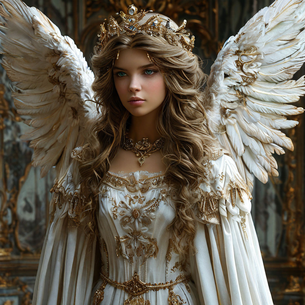 Ангел. Иллюстрация сгенерирована нейросетью