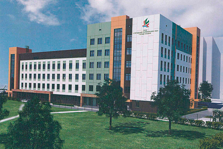    Впервые о проекте поликлиники на улице Умырзая, рядом с ЖК «Весна» на Мамадышском тракте, стало широко известно в ноябре 2024 года, а накануне появились детали, в том числе финансовые. И они впечатляющие.   
Фото: Эскиз: документация с портала госзакупок РФ