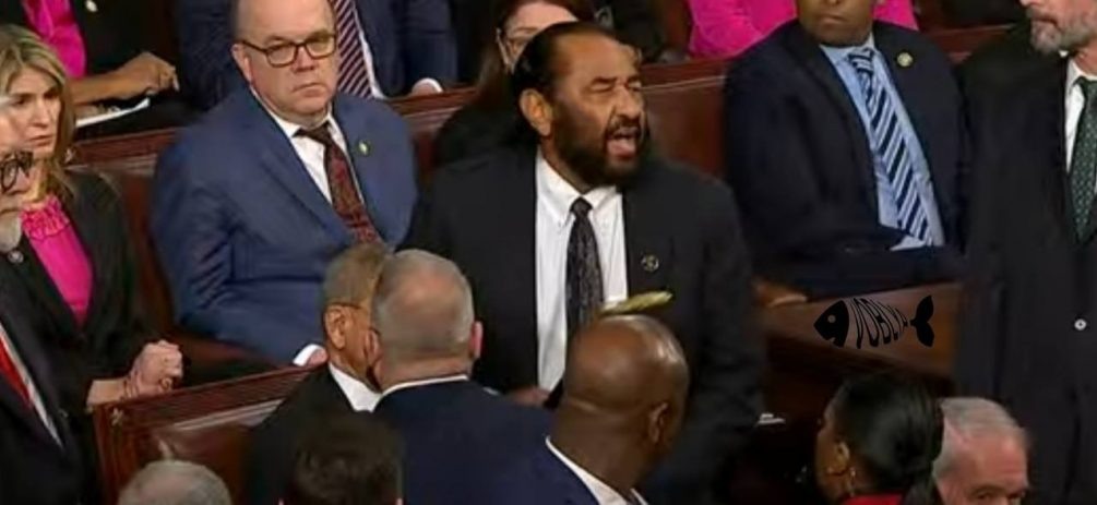    Конгрессмена-демократа Эла Грина, который в 2017 году выступал за импичмент Трампа, удалили из зала за отказ соблюдать порядок во время выступления президента США.