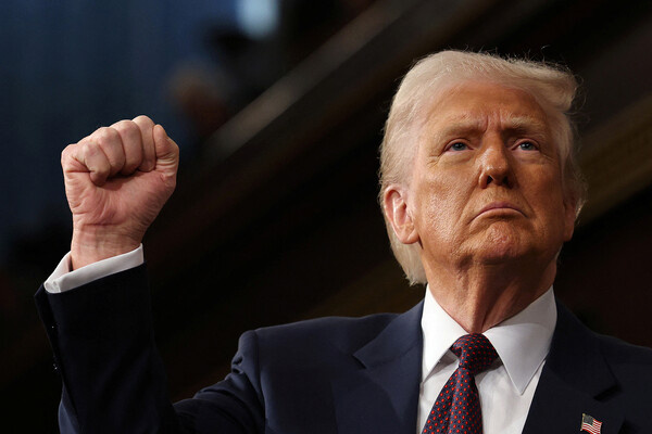 Президент США Дональд Трамп во время выступления на заседании конгресса в Вашингтоне, 4 марта 2025 года / Win McNamee/Reuters