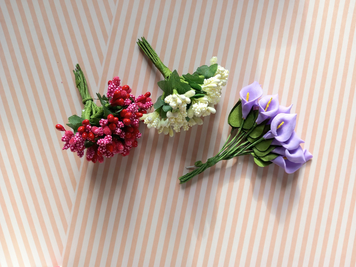 Букетики цветов для кукол!