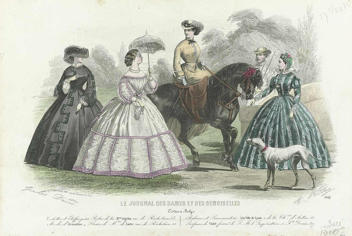 Модная гравюра, 1860. (с) Из коллекции Рейксмюсеума