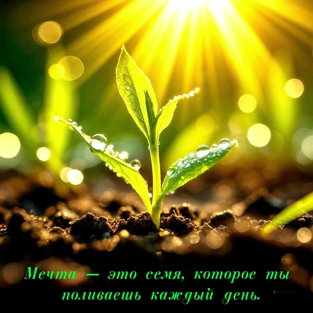Мечта — то семя, которое ты поживаешь каждый день.