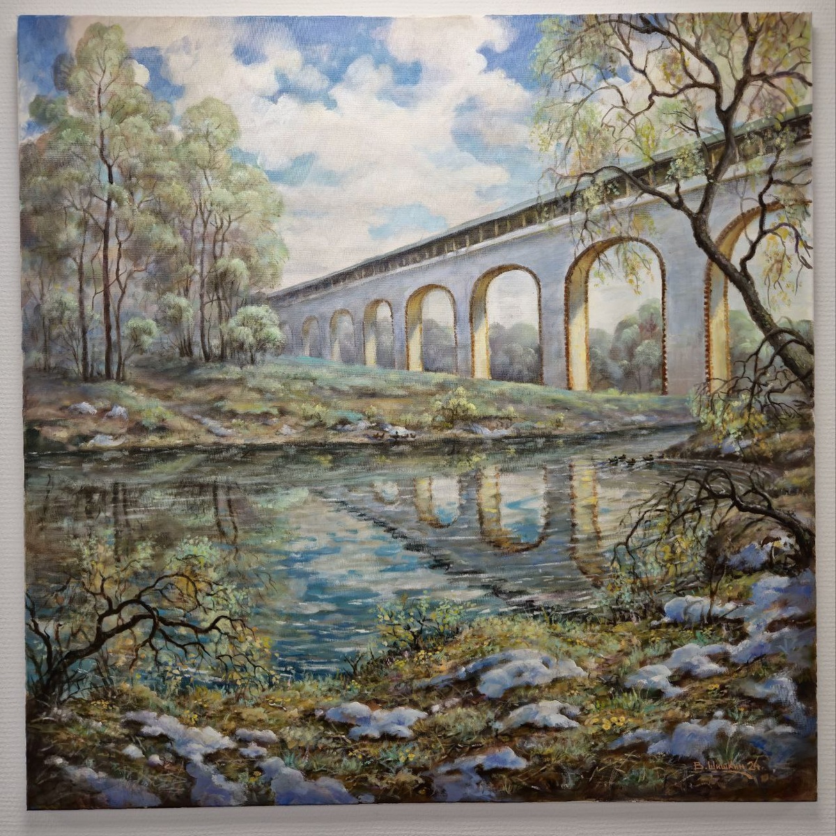 Виктор Шишкин. Ростокинский акведук. 2024. Холст, масло. Частное собрание.