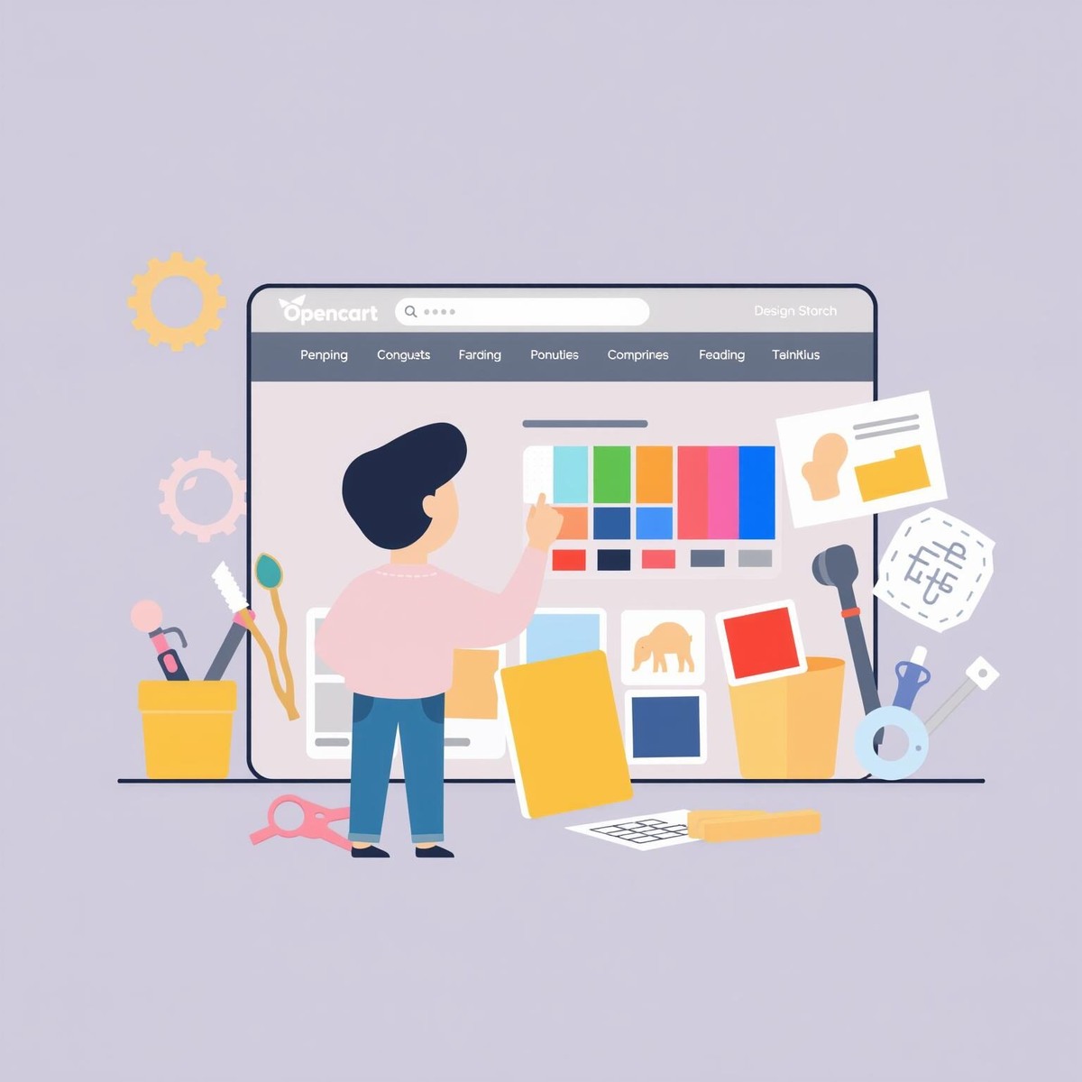    Настройка цветов в шаблоне Opencart для вашего магазина