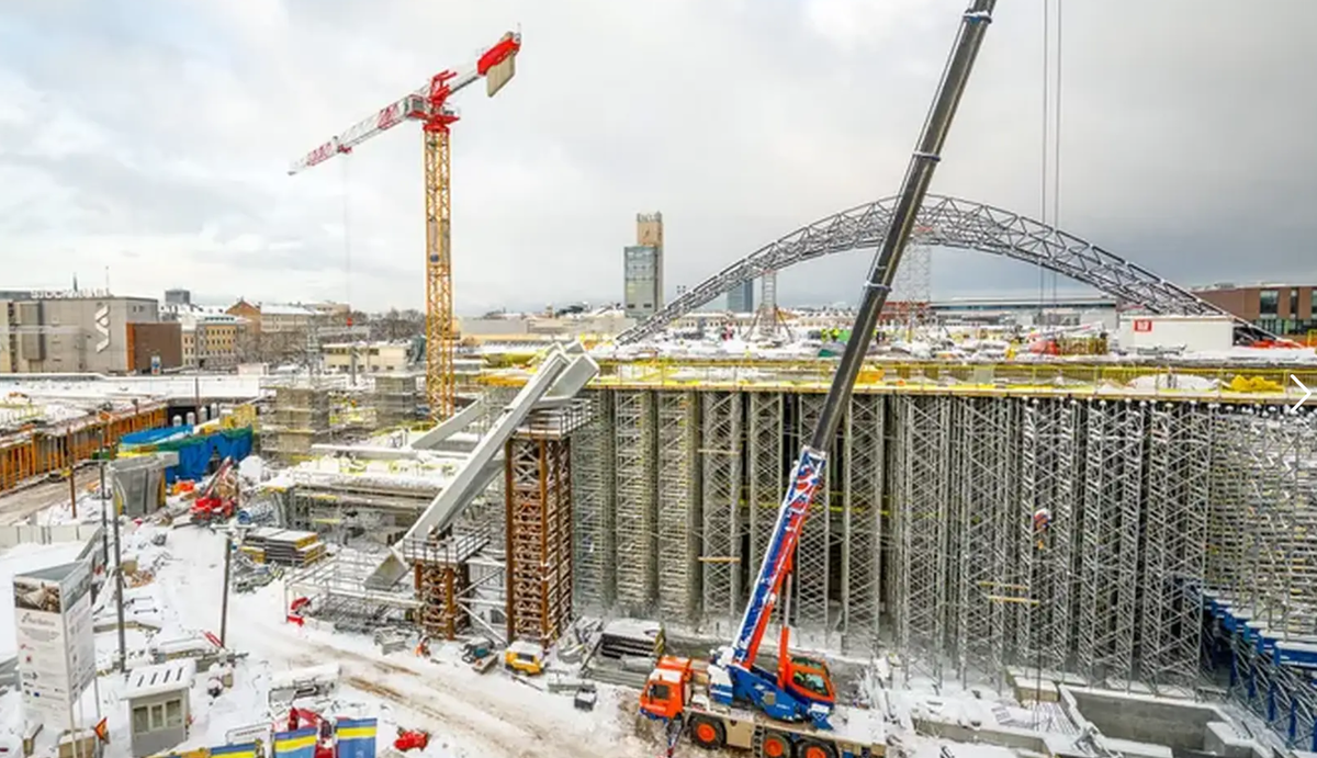 Работы на центральном узле Rail Baltica в Риге © BERERIX