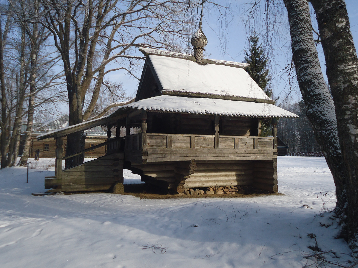 Часовня Архангела Михаила в1760 год в музее Василёво. Из архива автора.