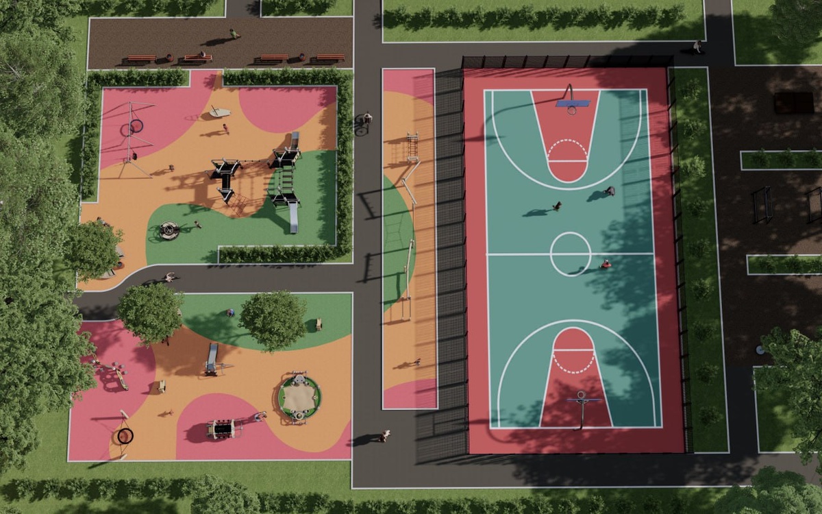 Зонирование площадки на примере нашего объекта в ЖК "Зеленая долина" г.Зеленодольск.